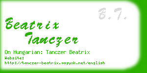 beatrix tanczer business card